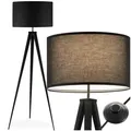 Produktbild: tectake Stehleuchte, Schwarz, Kunststoff, Rund, 57x158x57 cm, CE, Lampen & Leuchten, Innenbeleuchtung, Stehlampen, Stehlampen
