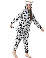 Produktbild: Katara 1744 - Kuh Kostüm-Anzug Onesie/Jumpsuit Einteiler Body für Erwachsene Damen Herren als Pyjama oder Schlafanzug Unisex - viele Verschiedene Tiere