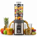 Produktbild: Black+Decker - Entsafter Slow Juicer | Kaltpressen | 110 mm Einfüllöffnung | 800 ml Saft / 600 ml Trester | Reverse-Funktion | Spülmaschinenfester Filter