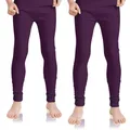 Produktbild: Celodoro 2er Pack Lange Kinder Thermo Unterhose - Lila 134-140