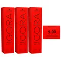Produktbild: Schwarzkopf Igora Royal 3 x 60 ml 9-00 extra hellblond natur extra Haarfarbe Cre