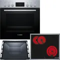 Produktbild: Bosch HND211FH61 - Einbauherd & Elektrokochfeld & Backblech mit 5 Jahre Garantie, HEF113BS1 & NKN645GA2E, Mit Rahmen aufliegend, 60 cm