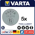 Produktbild: Knopfzelle Varta CR2032, DL2032, BR2032 Lithium 3V, Industrieware 5 Stück lose