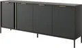 Produktbild: Sideboard Lars Kommode 203x39,5x81cm anthrazit gold