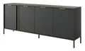 Produktbild: Sideboard Kommode Anrichte 4-türig 203x39,5x81cm anthrazit gold 102625588
