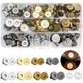 Produktbild: 60 Stücke Magnetknöpfe 14mm und 18mm Metall Magnetische Druckknöpfe 4 Farben ...
