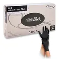 Produktbild: Maimed Nitrilhandschuhe Schwarz XL – 100 Stück – puderfrei, reißfest & latexfreie Einweghandschuhe – ideal für Tattoo, Küche, Reinigung