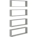 Produktbild: Würfelregale 4 Stk. Betongrau 100x15x30 cm Holzwerkstoff Vidaxl