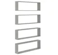 Produktbild: vidaXL Wandregal, Würfelregale 4 Stk. Betongrau 100x15x30 cm Holzwerkstoff