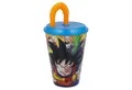 Produktbild: Dragon Ball Kinderbecher, PP, mit Deckel und Trinkhalm 430 ml BPA frei