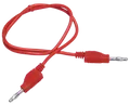 Produktbild: Messleitung, 100cm, rot, 1mm², PVC, 2x 4mm Bananenstecker