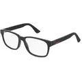 Produktbild: Gucci GG0011O Unisex-Brille inkl. Gläser Vollrand Quadratisch Kunststoff-Gestell 55/17/145, schwarz
