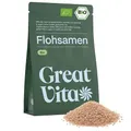 Produktbild: GreatVita Bio Flohsamen 1000g | 99% reine ganze Flohsamen - zertifizierte Bio-Qualität aus Indien | reich an Ballaststoffen & glutenfrei, vegan - ideal für eine gesunde Ernährung