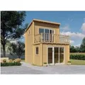Produktbild: Alpholz Gartenhaus Manhattan Pultdach 400 cm x 500 cm Hellbraun
