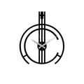 Produktbild: Metall Wanduhr Dekouhr Industrial Clock Schwarz