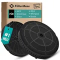 Produktbild: FilterBase® Aktivkohlefilter 2 Stück für AEG Electrolux 4055171138 4055217501 | Elica CFC0038668 Typ 57 CFC0140343 | Ikea NYTTIG FIL 440 | Whirlpool 48400008824 | Bosch 12020221 | Siemens 10005582