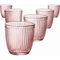 Produktbild: Bormioli Rocco Wasserglas Line Acqua 290 ml, hochwertiges Trinkglas, stilvolles Saftglas, Gläser für Longdrinks, langlebige Universalgläser für... - Rosa