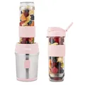 Produktbild: H.Koenig Mini Smoothie Maker Standmixer, Blender elektrisch, Transportabel Kompakt 570mL SMOO12 BPA-frei Leistungsstarke 300W, Smoothie Mixer 2 tragbare Flaschen, Edelstahlklingen, Pastellrosa
