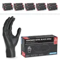 Produktbild: 2000x ARNOMED Einweghandschuhe Schwarz, Einmalhandschuhe S, Nitrilhandschuhe (10x200 Stk), Handschuhe Einweg puderfrei, Gummihandschuhe Einweg, Handschuhe Nitril, Einmalhandschuhe in S, M, L & XL