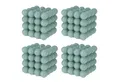 Produktbild: HAC24 Formkerze Deko Bubble Kerze Grün Groß Bubblekerze Dekokerze Wachskerze (4-tlg), Eckig 10 x 10 cm 630g