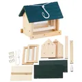 Produktbild: Vogel-Futterhaus-Bausatz, mit Silo, Echtholz, zum Aufhängen, 11-teilig