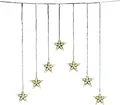 Produktbild: KONSTSMIDE LED-Lichtervorhang Weihnachtsdeko aussen, mit 7 Sternen, 35 warmweiße Dioden, transparentes Kabel