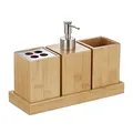 Produktbild: relaxdays Badaccessoires-Set braun, 1 Set