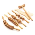 Produktbild: tuuli Accessories Maderotherapie Holz Set Massagegerät Roller Cellulite Lymphdrainage Gerät