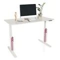Produktbild: hjh OFFICE Schreibtisch höhenverstellbar, elektrisch 140x70 cm Stand PRO Schreibtisch mit Memory-Funktion, inkl. ergonomischen Modus, Weiß