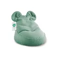 Produktbild: Gutekissen® Kinder Sitzsack „Miki“ mit Ohren - Bequem, Montessori Sitzkissen für Kinderzimmer (Grün,68/68/50 mit Ohren)
