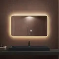 Produktbild: dopporo LED Badspiegel 120x80cm Badzimmerspiegel mit Beleuchtung Spiegel mit runden Ecken Wandspiegel mit Touch Schalter Memory Funktion LED-Spiegel-03