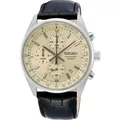 Produktbild: SEIKO Chrono Elegante SSB383P1 Herren Quarz Armbanduhr Lederarmband Schwarz