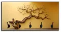 Produktbild: Wallario Wandgarderobe aus Holz in Größe 80 x 40 cm in Premium-Qualität, Motiv: Lebensbaum Skulptur | 5 Kleiderhaken zum Aufhängen