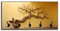 Produktbild: Wallario Garderobenpaneel Lebensbaum Skulptur (1-teilig, inkl. Haken und Befestigung), 80x40cmHolz