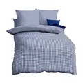 Produktbild: Kaeppel Biber Bettwäsche Vichy Karo blau 1 Bettbezug 135 x 200 cm + 1 Kissenbezug 80 x 80 cm