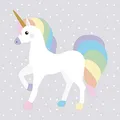 Produktbild: PAPSTAR Servietten, 3-lagig 1/4-Falz 33 cm x 33 cm Unicorn 86736 Dekorservietten Geburtstag Einhorn, 20 Stück