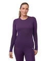Produktbild: DANISH ENDURANCE Merinowolle Langarm Shirt Damen, Premium Thermo-Unterwäsche, Skiunterwäsche, Temperaturregulierendes Funktionsshirt, für Damen, Lila, S