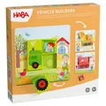 Produktbild: HABA Legespiel Fahrzeuge – Holzspielzeug ab 2 Jahren mit Bagger, Traktor & Feuerwehr, Montessori Lernspiel zur Farberkennung & Feinmotorik, Geschenk für Kleinkinder