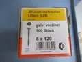Produktbild: Packung Marken Justierschrauben 6x120mm I-Stern verzinkt / Restposten Blaureg