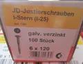 Produktbild: Packung Justierschrauben 100Stück 6x120mm galv.verzinkt I-25 / Aktion H2Pal10..