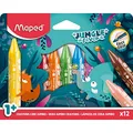 Produktbild: maped JUNGLE fever Jumbo Wachsmalstifte farbsortiert, 12 St.