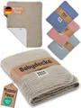 Produktbild: Babydecke Babydecke Musselin Fleecedecke flauschig weich - braun, BEARFOOT, flauschige Kuscheldecke, Baby, Neugeborene, Geschenk Junge & Mädchen