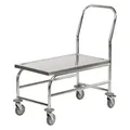 Produktbild: Kongamek Edelstahl- Plattformwagen Rostfrei Mit Schiebegriff Und Bremse 760x440mm Ladefläche Gummibereifung