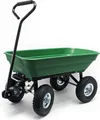 Produktbild: Wiltec Gartenwagen mit Kippfunktion bis 200 kg, Handwagen mit 50 l Volumen, Bollerwagen für Gartenarbeit, Handkarren für u. a. Rasen, Kies u. Schlamm