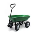 Produktbild: Wiltec Gartenwagen mit Kippfunktion bis 200 kg, Handwagen mit 50 l Volumen, Bollerwagen für Gartenarbeit, Handkarren für u. a. Rasen, Kies u. Schlamm