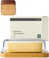 Produktbild: Butterdose Glas mit luftdichtem Deckel für streichzarte Butter - BPA Frei - B...