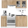 Produktbild: AKORD | Küchenmöbel-Set Lima | Küchen | Kitchen | Für eine kleine Küche | Für EIN Zimmer mit Küchenzeile | Langlebig | Für modernes und traditionelles Design | Weiß | Sonoma-Eiche