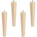 Produktbild: So-tech - 4 Stück Möbelfüße Buche massiv ø 45 / 25 mm Höhe 200 mm