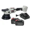 Produktbild: Dino KRAFTPAKET 15mm-18V Bürstenlose Akku Exzenter Poliermaschine für Auto mit 125mm Stützteller im Set mit 2 x 4Ah Akku und Ladegerät, Motor bürstenlos (Brushless Akkupoliermaschine)