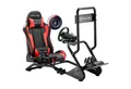 Produktbild: GTPLAYER Simulator Cockpit Rennsimulator lenkradständer mit 3D Lautsprechern Controller (Monitorhalterung Lenkradhalterung Schalthebelhalterung und Fußpedalen)